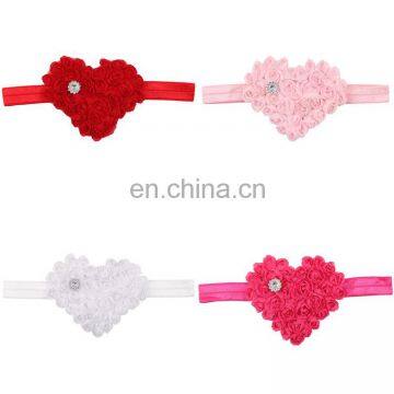 Free Shipping Handmade Valentines Day Newborn Baby Rose Flower Headband photo-6