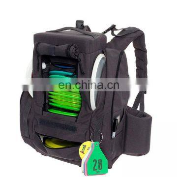 large nylon disc golf backpack bag with carry handle hold 25+ discs