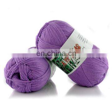 Free Samples Natural Fiber Knitting Yarn Healthy Dyed Bamboo Cotton Yarn for Knitting Machine and Handknitting photo-5
