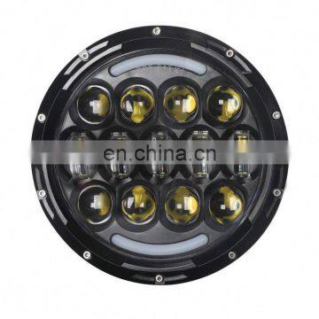 7inch 105w high/low beam led headlamp for Jeep Wrangler TJ CJ JK LED headlight with white/amber Angel eye