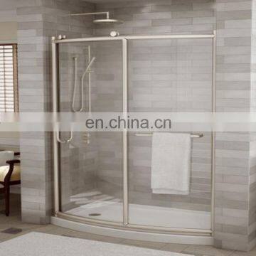 Excellent frameless tempered glass sliding door shower room