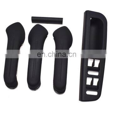 Free Shipping! 5pcs For VW Golf MK4 Black Interior Door Grab Handle Cover Switch Bezel Trim