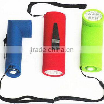 6 LED multi function adjustable rotate head flashlight with magnetic