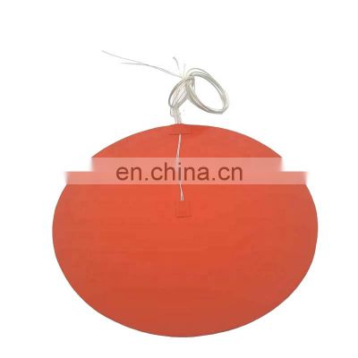 230V flexible round 400mm diameter silicone rubber heating pad heater 800w with 3M tape