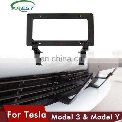 Carest Model3 Exterior modification for Tesla Model 3 Accessories US version Universal Car License Plate Frame tesla model three