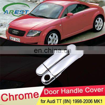 Для Audi TT 8N MK1 1998 1999 2000 2001 2002 2003 2004 2005 2006 Хромированные накладки на дверные ручки, защелки и обшивки. Набор аксессуаров для стилизации автомобиля