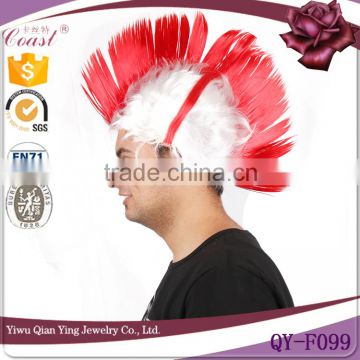 sports switzerland red and white color fans flag wigs