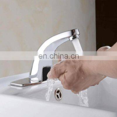 harmingwater Automatic Sensor Touchless Bathroom Sink Faucet with Hole Cover Plate