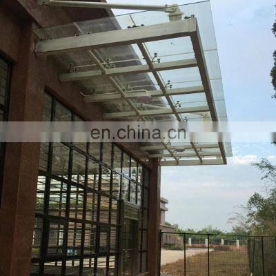 High quality laminated glass curtain wall glass canopy