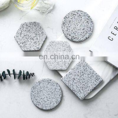 Coaster New Tea Wine Hexagon Beer Set Cup Mat Holder Coaster for Drink Drinks Custom Cork Ceramic Marble Granite Concrete Stone