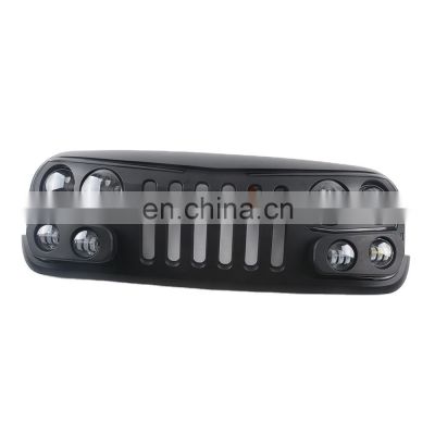 Car Grille with LED For Jeep Wrangler Jk Front grille accessories auto parts