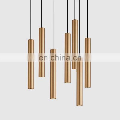 Modern LED pendant lamp aluminum suspension lighting hanging cylinder lamps black white tube light pipe minimalist luxury lights