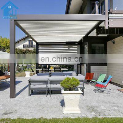 Motorized Outdoor Garden Pergola Waterproof Shutter Roof 3x4