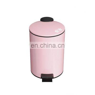 sakura blossoms 3L bathroom bedroom living room Trash Bin round Shape Pedal bin Soft Close trash can