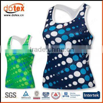 2016 moisture wicking dry rapidly fitness yoga sublimation tank top