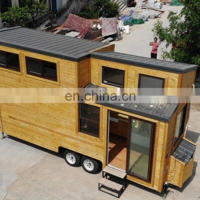 Tiny House On Wheel Modern Prefab Caravan Small Prefabricated 20ft Home Trailer House Rent photo-5