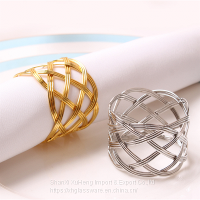 Cheap Wholesale Iron Napkin Buckle Simple Wrapped Wire Napkin Ring photo-4