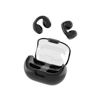 OEM Tws sports running Bluetooth 5.3 Earbuds with digital power display screen air Bone conduction earphone Ear clip earbuds