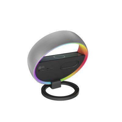 15W Multi Functional Wireless Charge Fast Charging Clock Alarm Clock Blue Tooth Speaker Wireless Charger