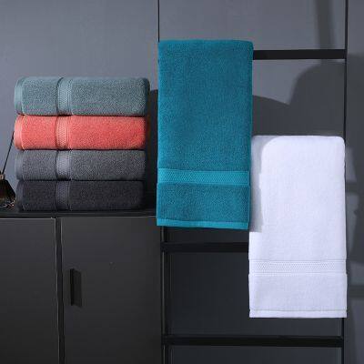100% Cotton Bath Towel, Hotel Thick and Large Wrapped Towel, Household Cotton Towel, Black, White, Red, Blue, Green photo-4