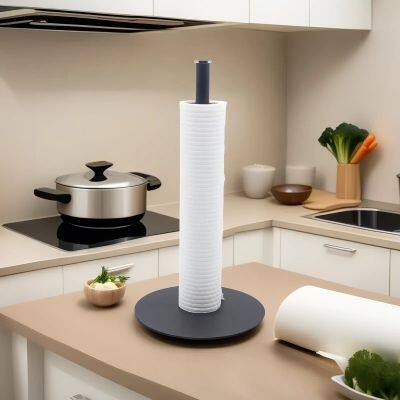 Stainless steel tissue rack vertical tissue rack simple tissue rack kitchen tissue rack multi-function roll paper rack