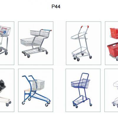Shopping Mall Steel Frame Plastic Superamrket Shopping Trolley