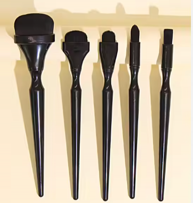 Super Professional Black 5pcs Kit of Makeup Brushes Cosmetiquera Maquillaje Brochas Nylon Hair Brush Beauty Set Personalized photo-5