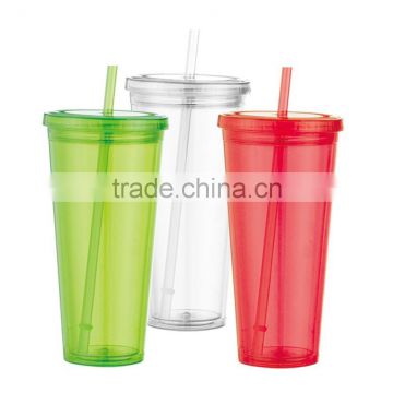 Transparent acrylic mug in different colors