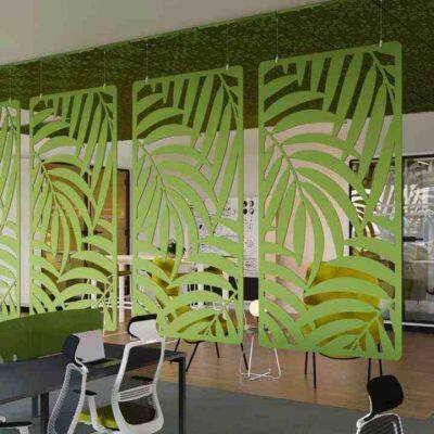 Sound Absorbing PET Felt Acoustic Hanging Screen Modern Desk Divider for Office and Living Room Partition photo-1