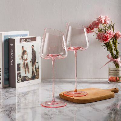 Lead Free Red White Clear Pink Wine Glasses Crystal Red Wine Glasses Champagne Cocktail Glasses Cup photo-2