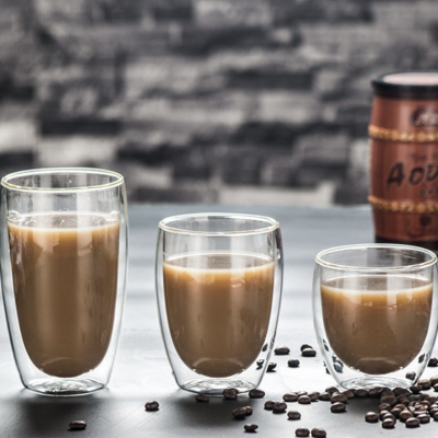 Высокоборосиликатные двойные стеклянные кофейные чашки с ручкой, стаканы для сока, кофейные кружки, эспрессо-стаканы, стаканы для молочного чая