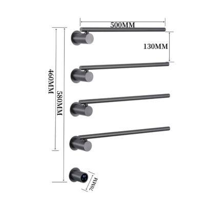 Ванное электрическое подогревающее полотенцесушилка, полотенцесушилка для ванной, настенный из нержавеющей стали, 2 цвета photo-5