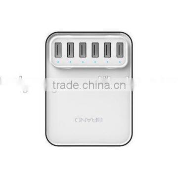 usb desktop charger with 6 ports