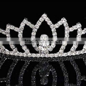Handmade Luxury Wedding Rhinestone Bridal Crystal Tiara Bridal Crown photo-5