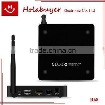 WiFi Bluetooth 4.0 Support RK3368 64Bits Octa Core Metal Shell R68 Mini IP TV Box Android 5.1