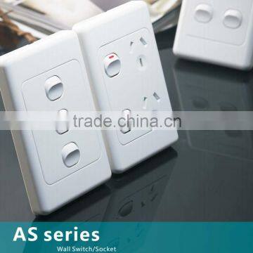 Australia type wall socket and switch, Australia standard double socket, vertical type socket