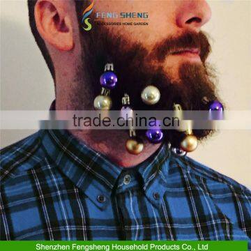 12pcs Christmas Beard Baubles Santa Xmas Present Baubles For Beards Decoration