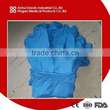 Blue Nitrile exam / examination glove powdered/powder-free CE ISO FDA