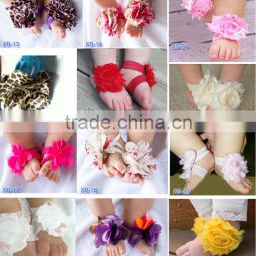 lovely baby barefoot sandals.for Boutique,gift 2014