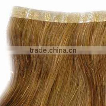 High quality 100% human hair extension pu skin weft.