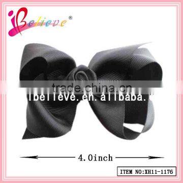 2015 New Special Design 4 Inch Ribbon Bow Green Hair Accessories (XH11-1176) photo-3