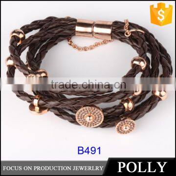 Hotsale Fashion 925 Sterling Sliver PU Bracelet