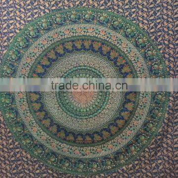 Screen Printed Multi Vintage Wall Hanging Tree of Life Spirit Bed Sheets photo-4