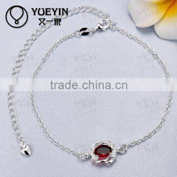 Adjustable Silver plated Foot Chain Ankle Bracelet Jewelry Anklet