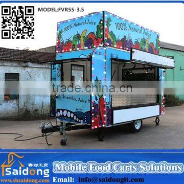 Hot sale mobile food vending catering kitchen van food van pizza van for design