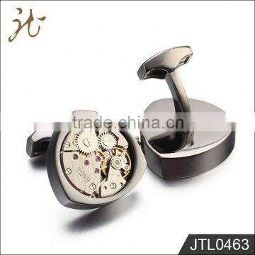 Factory Supply Wholesale Sliver Watch Movement Cufflinks