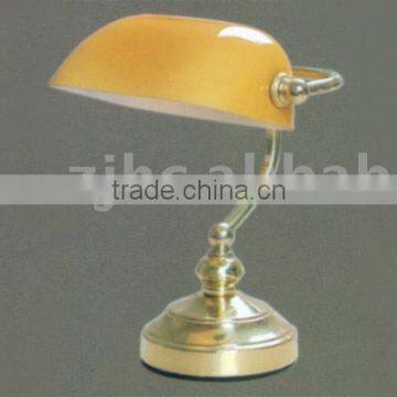 Solid brass indoor table Banker lamp