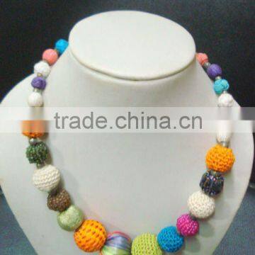 Cloth Beads Costume Jewelry Necklace