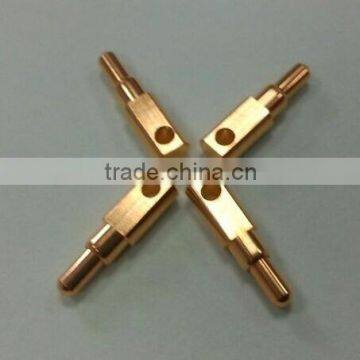 Gold Plated Brass Spring Loaded Pogo Pin Battery Connectir for Electronics Test Machine photo-3