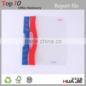 Screen print logo design A4 folder shape pp plastic slide lock report file